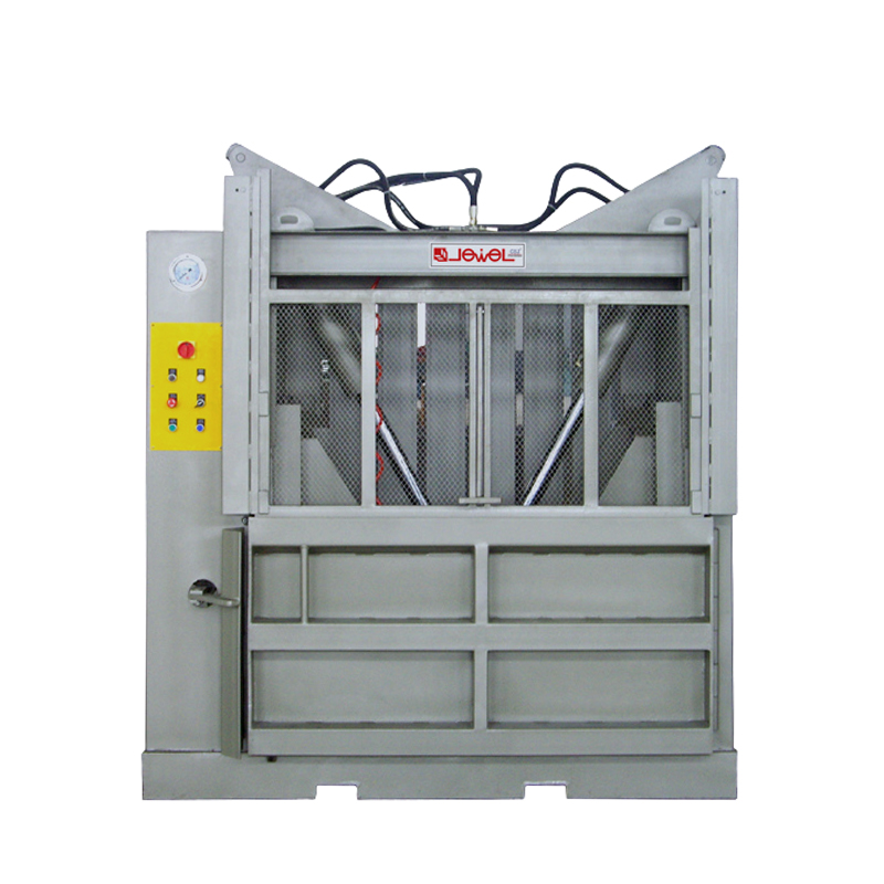 Empacadora hidráulica vertical mediana de doble corte