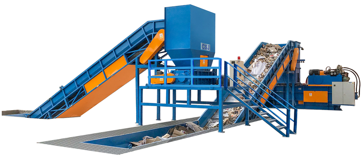 Reciclaje y envasado de papel usado